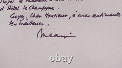 Pierre Meauze Autographed Letter Signed, 1975