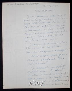 Pierre NORD, Military Autographed Signed Letter, 1956.