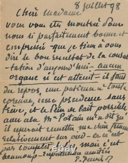 Pierre PUVIS DE CHAVANNES married Cantacuzène signed autograph letter 1898