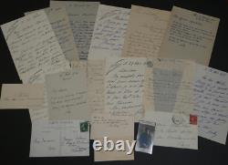 Pierre Paul Marsalès known as Polin Set of 16 signed autograph letters + photo