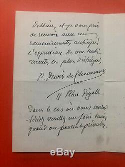 Pierre Puvis Of Chavannes Autograph Letter Signed