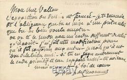 Pierre Puvis Of Chavannes Autograph Letter Signed Framework Loan Work