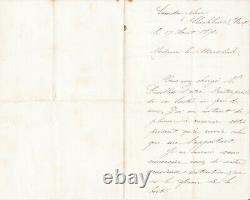 Prince Imperial, Autography Letter Signed At Maréchale (1871, Camden Place, Tb)