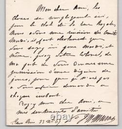 Prince Joachim Murat: 2 autograph letters signed, steeplechases, 1869