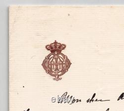Prince Joachim Murat: 2 autograph letters signed, steeplechases, 1869