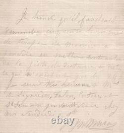 Prince Joachim Murat: 2 autograph letters signed, steeplechases, 1869