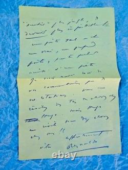 Proust Reynaldo Hahn Signed autograph letter