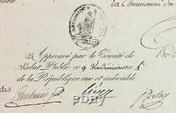 Public Salvation Committee Document / Letter Signed By Sieyès, Cambacérès- 1795
