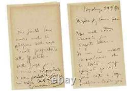 Puccini Signed New Autographe Letter To A Commissioner 1903