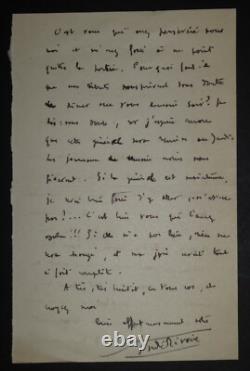 RIVOIRE André SIGNED AUTOGRAPH LETTER, ECHO OF PARIS, WAR