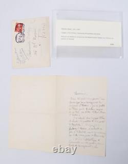 ROBIDA. Signed Autographed Letter. 1907