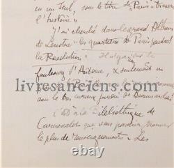 ROBIDA. Signed Autographed Letter. 1907