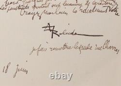 ROBIDA. Signed autograph letter. 1895