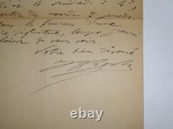 ROCHE Jean-Baptiste SIGNED AUTOGRAPH LETTER, HIGHER SCHOOL OF AERONAUTICS, 1912