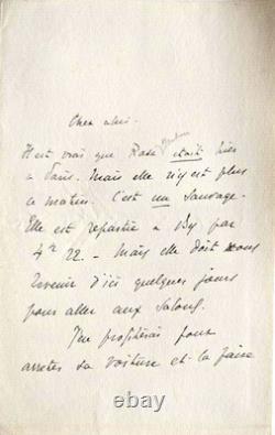 ROSA BONHEUR CAIN, Auguste, Georges, Henri. 3 signed letters, 1873–96