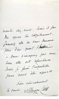 ROSA BONHEUR CAIN, Auguste, Georges, Henri. 3 signed letters, 1873–96