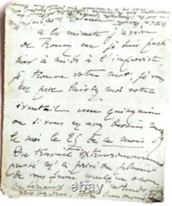 ROSA BONHEUR CAIN, Auguste, Georges, Henri. 3 signed letters, 1873–96
