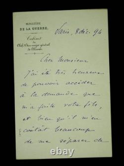 Raoul de Boisdeffre handwritten signed letter, military officer