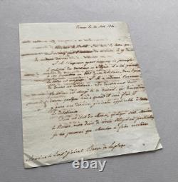 Rare autographed letter signed by the Marquis of CARAMAN. 1820 VIENNA WIEN