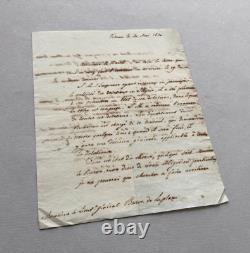 Rare autographed letter signed by the Marquis of CARAMAN. 1820 VIENNA WIEN