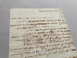 Rare autographed letter signed by the Marquis of CARAMAN. 1820 VIENNA WIEN