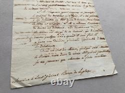 Rare autographed letter signed by the Marquis of CARAMAN. 1820 VIENNA WIEN