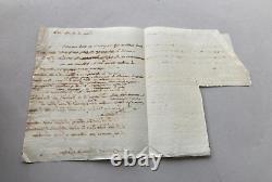 Rare autographed letter signed by the Marquis of CARAMAN. 1820 VIENNA WIEN