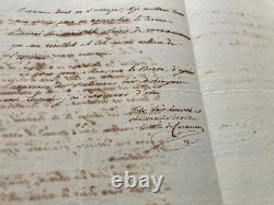 Rare autographed letter signed by the Marquis of CARAMAN. 1820 VIENNA WIEN