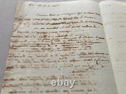 Rare autographed letter signed by the Marquis of CARAMAN. 1820 VIENNA WIEN