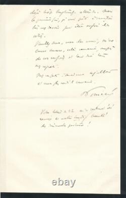 Raymond POINCARÉ Meuse Goncourt signed autograph letter postal miracles