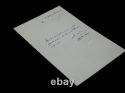 Raymond POINCARE signed autograph letter