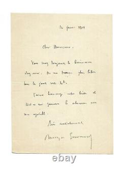 Rémy De Gourmont / Signed Autograph Letter / Roman / Friendship / Belle Époque
