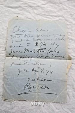 Renaldo HAHN (PROUST) letters & handwritten signed cards