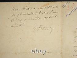 Renan Ernest Letter Autography Signed To François-marie Luzel, Paris, 1890
