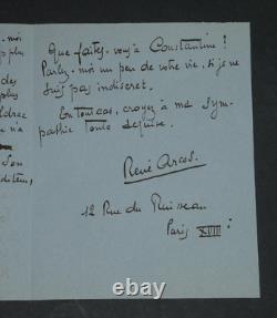 René Arcos Autographed Letter Signed to Pierre Lhoste Poems 3 pages 1934