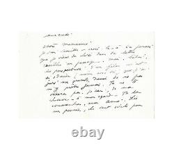 René CHAR / Signed Autograph Letter / Poems / Reading / Existence / Intimacy