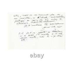René CHAR / Signed Autograph Letter / Poems / Reading / Existence / Intimacy