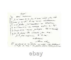 René CHAR / Signed Autograph Letter / Poems and Prose / Gallimard / Poetry 1957