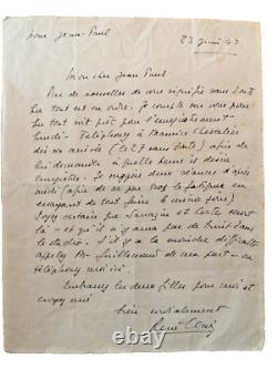 René CLAIR, Director SIGNED AUTOGRAPH LETTER 1947. Maurice CHEVALIER