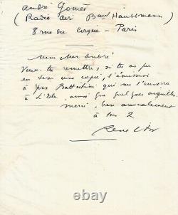 René Char Signed Autograph Letter