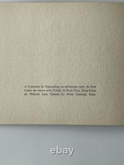 René Char Signed First Edition and Autograph Letter to His Printer
