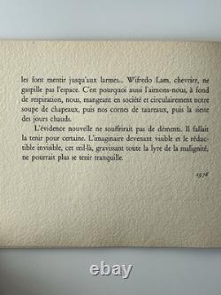 René Char Signed First Edition and Autograph Letter to His Printer