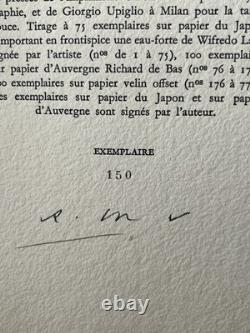 René Char Signed First Edition and Autograph Letter to His Printer