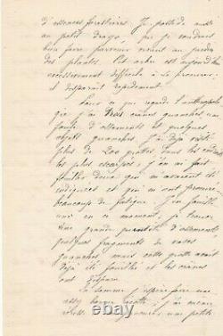 René Verneau Beautiful Autograph Letter Signed Discovered Santa Cruz Tenerife 1877