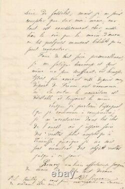 René Verneau Beautiful Autograph Letter Signed Discovered Santa Cruz Tenerife 1877