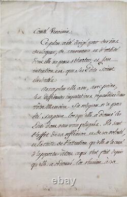René-nicolas De Maupeou Signed Letter Concerning The Jurisdiction Of Provence