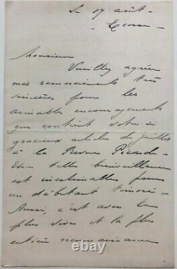Renée Viven Signed Autograph Letter / Revue Picarde / Sapho 1900