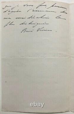 Renée Viven Signed Autograph Letter / Revue Picarde / Sapho 1900