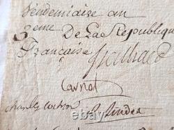 Revolution: The Letter Signed by Carnot, Merlin de Douai, and Cochon-Treilhard