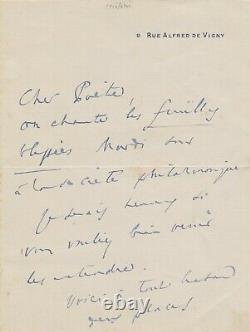 Reynaldo Hahn Autograph Letter Signed Moreas Wounded Leaves